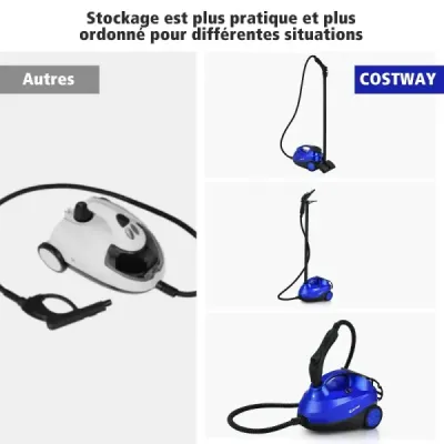Parný čistič parná metla 2000W parný čistič na podlahy s 19 doplnkami červený