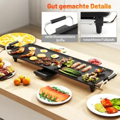70 cm elektrická panvica Teppanyaki gril s nepriľnavým povrchom BBQ gril Elektrický gril