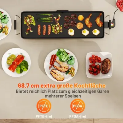 70 cm elektrická panvica Teppanyaki gril s nepriľnavým povrchom BBQ gril Elektrický gril