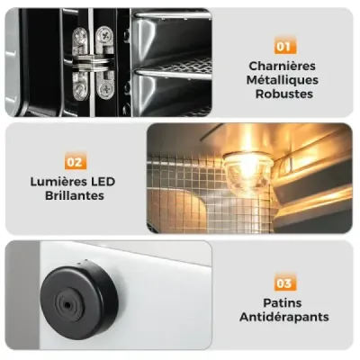 600W dehydrátor so 7 zásobníkmi z nehrdzavejúcej ocele Dehydrátor s časovačom 24 hodín a 30-75 ℃ 34 x 40,5 x 32 cm