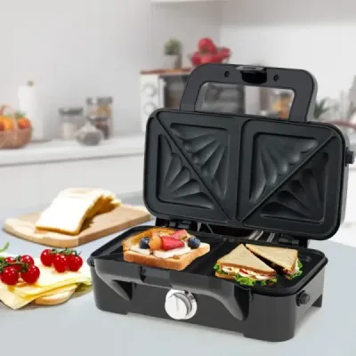Prenosný elektrický sendvičovač 3 v 1 na vafle a panini a hriankovač