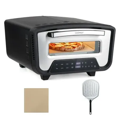 Elektrická pec na pizzu s výkonom 1700 W na 30 cm pizzu, 8 programami a dotykovým displejom