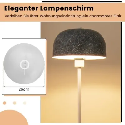 146 cm stojacia lampa s nožným spínačom a päticou žiarovky E27 a tienidlom Stojacia lampa