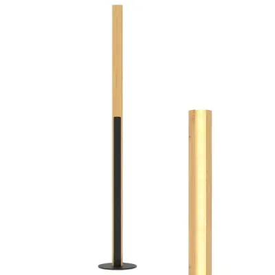 Bambusová stojacia lampa stmievateľná LED rohová lampa s nožným spínačom 3000K-6000K 122 cm príroda