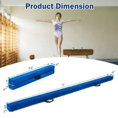 2.1M Balance Beam Gymnastický tréning Skladací odolný Fitness Black