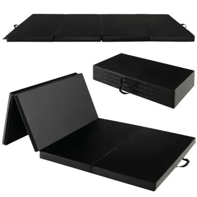 Gymnastická podložka s odnímateľným poťahom z PU kože 240 x 117 x 5 cm Fialová + ružová