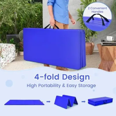 Gymnastická podložka s odnímateľným poťahom z PU kože 240 x 117 x 5 cm Fialová + ružová