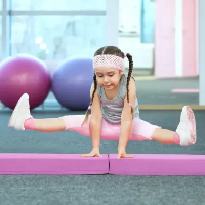 210 cm gymnastická kladina skladacia gymnastická kladina protišmyková kladina do 73 kg fialová