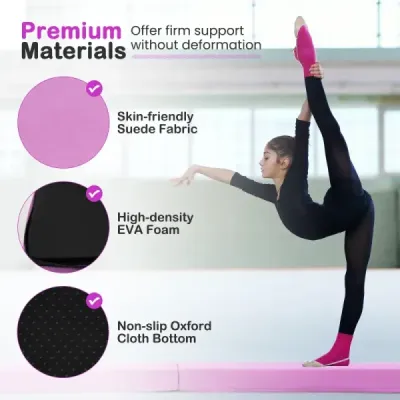 210 cm gymnastická kladina skladacia gymnastická kladina protišmyková kladina do 73 kg fialová
