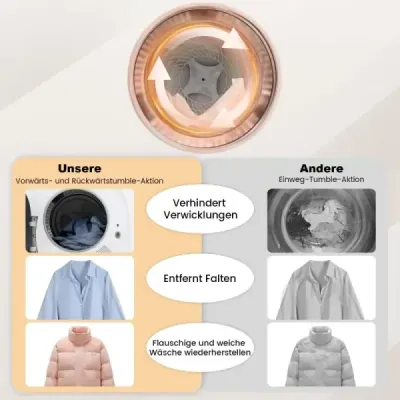 Mini sušička bielizne 5 kg s dotykovým displejom LED a dezinfekciou a dezodorizáciou Sušička odsávaného vzduchu