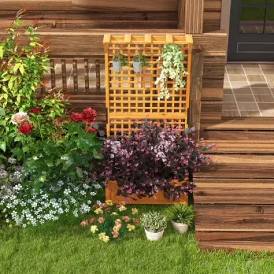 Box na sadenie s mriežkou a strechou a mriežkou a drenážnymi otvormi Box na sadenie záhradná mriežka