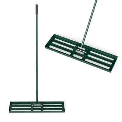 Vyrovnávacie hrable na trávnik s ergonomickou rukoväťou na zem 91 x 25 cm Zelené