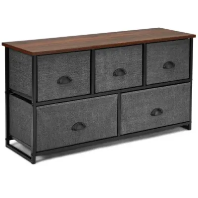 Úložná jednotka s 5 zásuvkami Horizontálna komoda v tvare kocky 100 x 30 x 53,5 cm