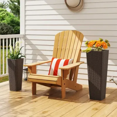 Sada 2 kvetináčov s vnútorným kvetináčom 82 cm / 60 cm vysokých, ratanové kvetináče, stohovateľné kvetináče s drenážnymi otvormi, hnedé