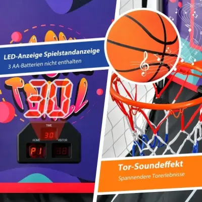Skladacia basketbalová arkádová hra s 2 košmi Purple