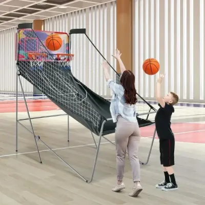 Skladacia basketbalová arkádová hra s 2 košmi Purple