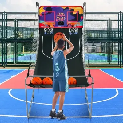 Skladacia basketbalová arkádová hra s 2 košmi Purple