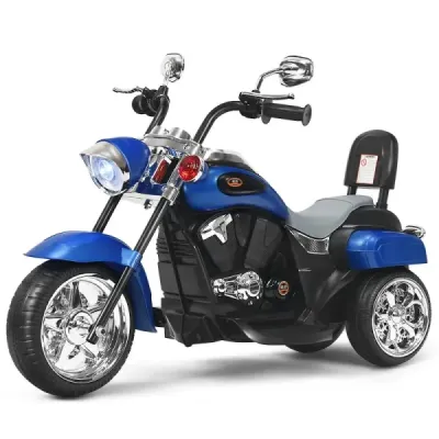 6V elektrická motorka s nastaviteľným svetlometom motorka 91 x 48 x 64 cm modrá + čierna