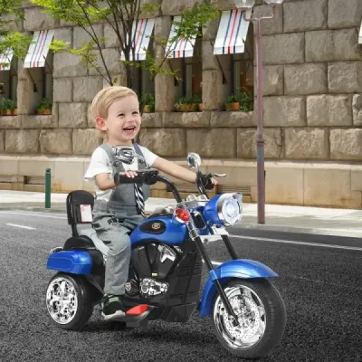 6V elektrická motorka s nastaviteľným svetlometom motorka 91 x 48 x 64 cm modrá + čierna