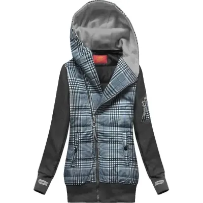 Dámska teplá mikina MODA611 tmavošedá