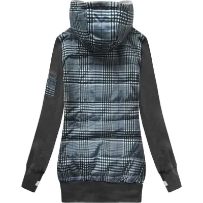 Dámska teplá mikina MODA611 tmavošedá