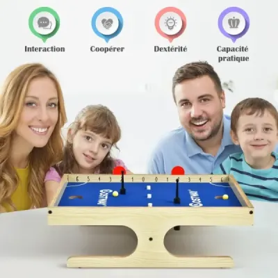 Stolová hra Magnetická spoločenská hra pre 2 hráčov Mini stolný futbal s 2 loptičkami a 2 rúčkami 45 x 33,5 x 14 CM