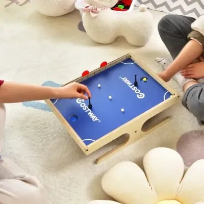 Stolová hra Magnetická spoločenská hra pre 2 hráčov Mini stolný futbal s 2 loptičkami a 2 rúčkami 45 x 33,5 x 14 CM