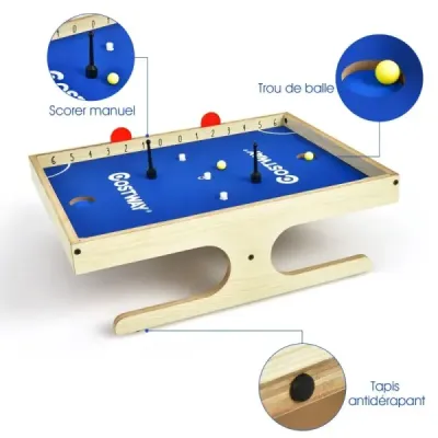 Stolová hra Magnetická spoločenská hra pre 2 hráčov Mini stolný futbal s 2 loptičkami a 2 rúčkami 45 x 33,5 x 14 CM