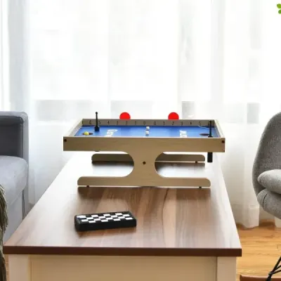 Stolová hra Magnetická spoločenská hra pre 2 hráčov Mini stolný futbal s 2 loptičkami a 2 rúčkami 45 x 33,5 x 14 CM