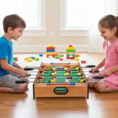 2 v 1 multifunkčný stolný futbal a vzdušný hokej obsahuje všetko príslušenstvo pre dospelých a deti, zelená