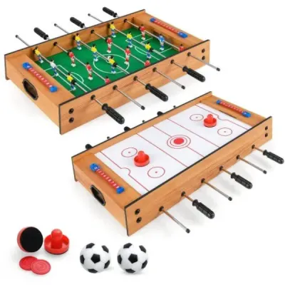 2 v 1 multifunkčný stolný futbal a vzdušný hokej obsahuje všetko príslušenstvo pre dospelých a deti, zelená