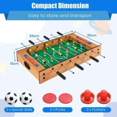2 v 1 multifunkčný stolný futbal a vzdušný hokej obsahuje všetko príslušenstvo pre dospelých a deti, zelená