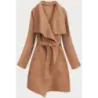 Dámsky kabát MODA747 camel