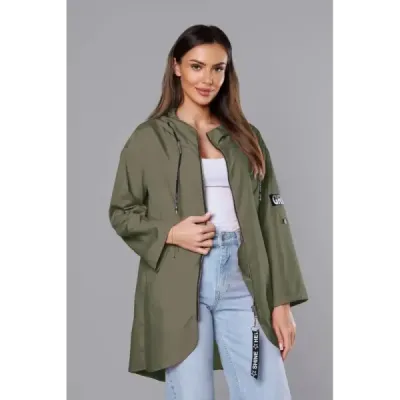 Dámska asymetrická tunika MODA8117 khaki