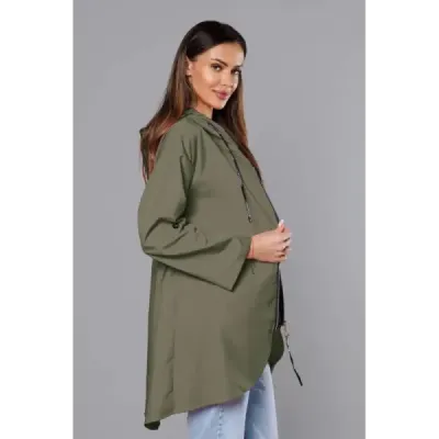 Dámska asymetrická tunika MODA8117 khaki