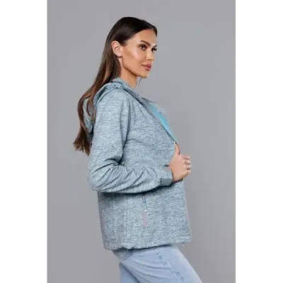 Dámska športová softshell bunda MODA1605 šedo-modrá