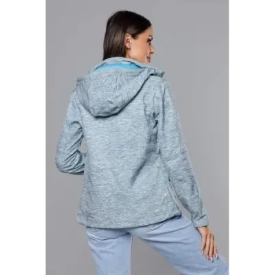 Dámska športová softshell bunda MODA1605 šedo-modrá