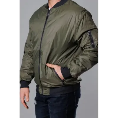 Pánska prechodná bomber bunda MODA95 army