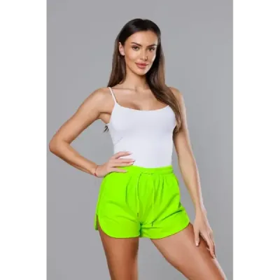 Dámske športové kratasy MODA951 zeleno-neonové