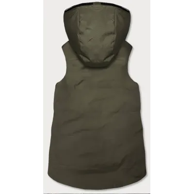 Dámska obojstranná vesta MODA8006BIG khaki