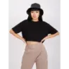 Krátka dámska blúzka crop top MODA7541 čierna