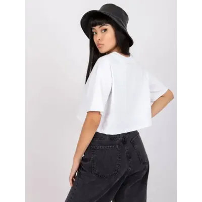 Krátka dámska blúzka crop top MODA7541 biela