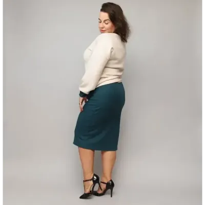 Šaty s mikinou PLUS SIZE MODA682 béžovo-zelené