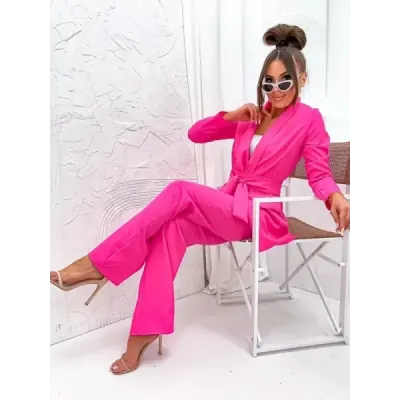 Dámsky elegantný set sako + nohavice  MODA8167 fuksia