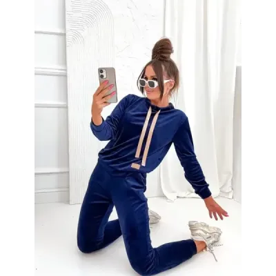 Dámsky velúrový komplet MODA637 granatowá