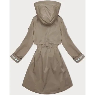 Tenká dámska bunda parka MODA2403 svetlá khaki