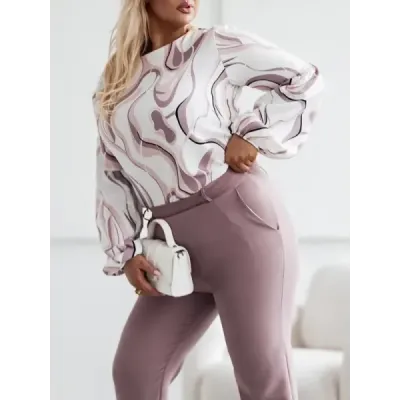 Elegantné damskě nohavice plus size MODA728 cappuccino