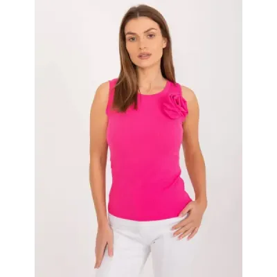 Dámske prúžkované tričko  MODA7733 fuksia