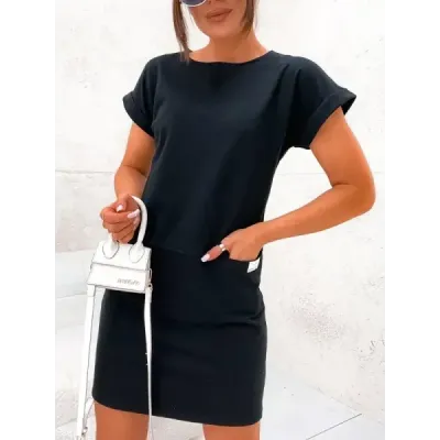 Letné dámske šaty MODA8272 čierne