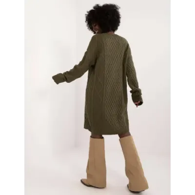 Mini dámske svetrové šaty MODA0528 khaki